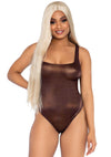 Bronzefarbener metallisch schimmernder Body mit quadratischem Ausschnitt von Leg Avenue