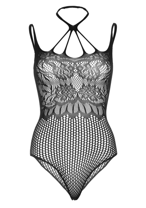 Strapshalter Teddy aus Spitze und Netz | Leg Avenue