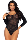 Mosaik-Body mit Schnappverschluss im Schritt | Leg Avenue