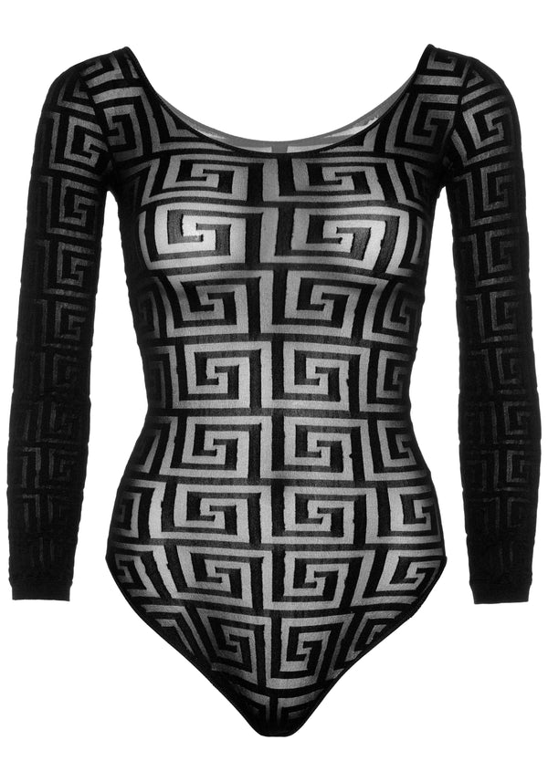 Mosaik-Body mit Schnappverschluss im Schritt | Leg Avenue