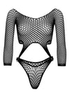 Schwarzer verführerischer Netzbodysuit mit eleganten Akzenten von Leg Avenue – Ansicht 7