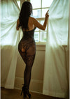 Schwarzes verführerisches Netz Bodystocking für sinnliche Stunden von Leg Avenue