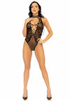 Bodysuit mit Keyhole-Ausschnitt aus Netz und Spitze | Leg Avenue
