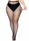 Schwarze gewagte Netzstrumpfhose mit figurbetonter Passform Technologie von Leg Avenue – Ansicht 3