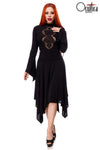 Elegantes Spitzenkleid mit Trompetenärmeln - Feminine Silhouette | Ocultica