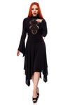 Elegantes Spitzenkleid mit Trompetenärmeln - Feminine Silhouette | Ocultica
