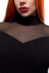 Elegantes Kleid mit Trompetärmeln und Spitzeneinsatz | Ocultica