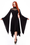 Elegantes Kleid mit Trompetärmeln und Spitzeneinsatz | Ocultica
