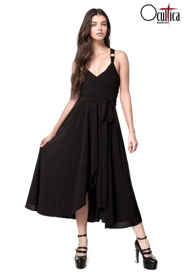 Elegantes Gothic Party-Kleid mit asymmetrischem Schnitt | Ocultica