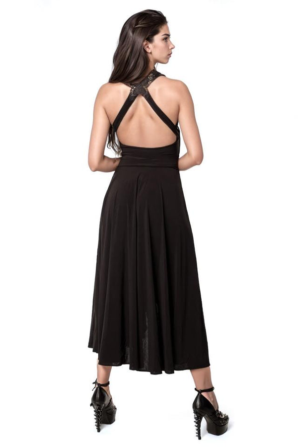 Elegantes Gothic Party-Kleid mit asymmetrischem Schnitt | Ocultica