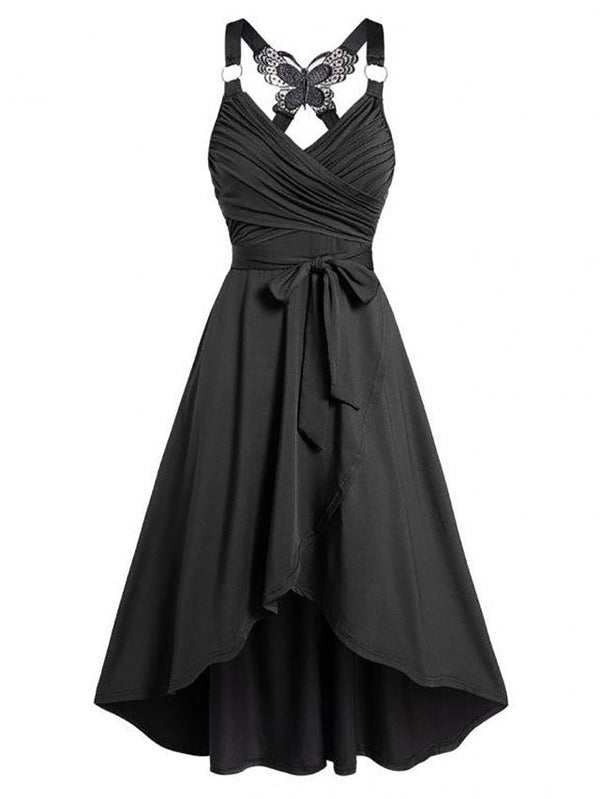 Elegantes Gothic Party-Kleid mit asymmetrischem Schnitt | Ocultica