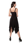 Ärmelloses Gothic-Partykleid mit Nieten und asymmetrischem Schnitt | Ocultica