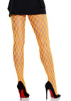 Neonoranges aufregendes Netzbeinkleid mit modernem geometrischen Muster von Leg Avenue – Ansicht 3