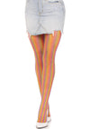 Mehrfarbige hauchzarte Häkelnetzstrumpfhose im atemberaubenden Regenbogenlook von Leg Avenue – Ansicht 4