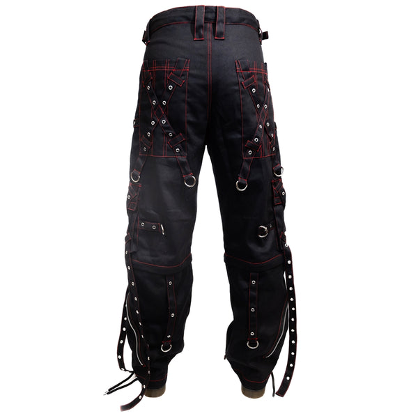 Verstellbare Rave Hose Schwarz Rot | Aderlass