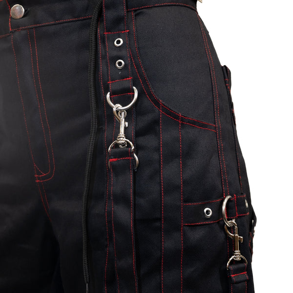 Verstellbare Rave Hose Schwarz Rot | Aderlass
