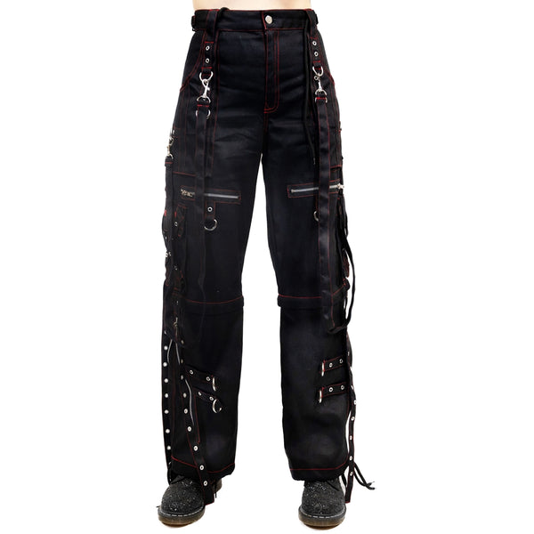 Verstellbare Rave Hose Schwarz Rot | Aderlass