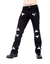 Gothic Jeans mit Metall‑Hardware Schwarz | Aderlass