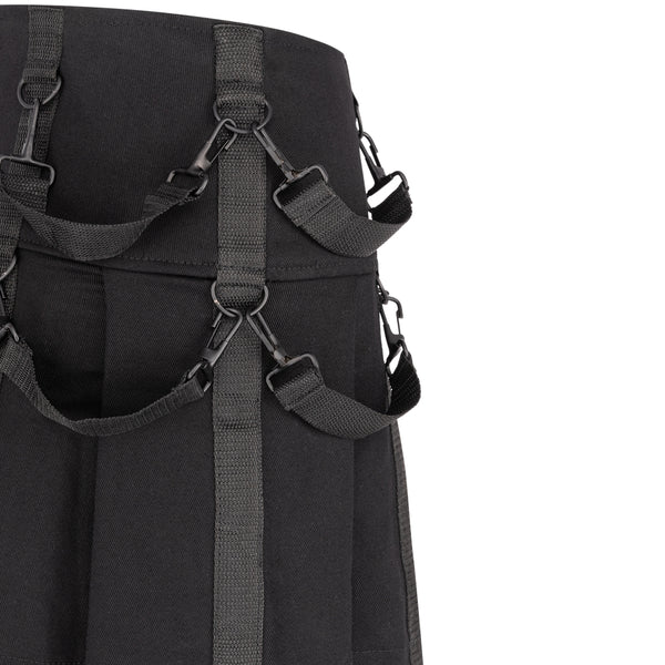 Denimrock mit Bondage-Details Schwarz | Aderlass