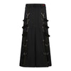 Punkiger Kilt mit Schnallen & D‑Rings Schwarz | Aderlass