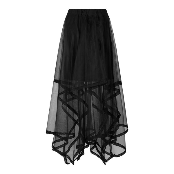 Langer Spitzenrock Schwarz | Aderlass