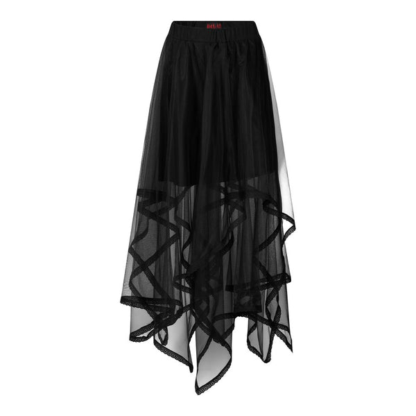 Langer Spitzenrock Schwarz | Aderlass