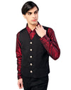 Gothic-Weste mit Satin-Rücken & Taillenriegel Schwarz | Aderlass