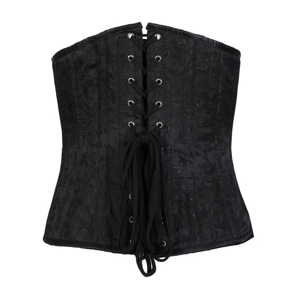 Unterbrust-Korsett Brocade Schwarz | Aderlass