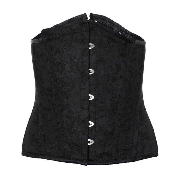 Unterbrust-Korsett Brocade Schwarz | Aderlass