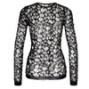 Mesh Top Langarmshirt aus feinmaschigem schwarzem Mesh Schwarz | Aderlass