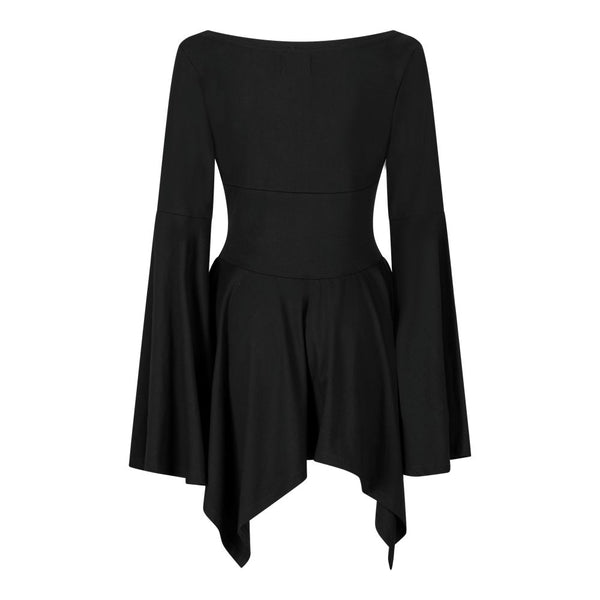 Minikleid im mystischen Witchcore-Designs Schwarz | Aderlass