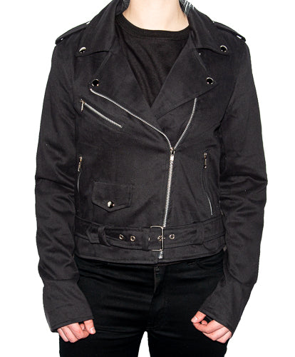 Ladys Bikerjacke mit Logo Schwarz | Aderlass