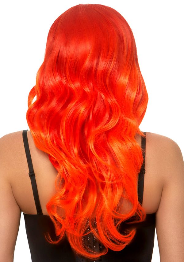 Kostüm - lange gewellte Perücke orange | Leg Avenue