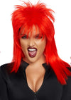 Rotes wildes Rockstar Haarteil mit voluminöser Struktur von Leg Avenue
