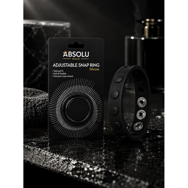 Adjustable Snap Ring Penisring Schwarz von Absolu Male – Ansicht 3