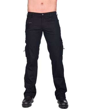 Straight Cut Jeans mit neun Taschen Schwarz | Black Pistol