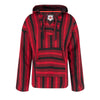 Traditioneller Baja-Hoodie im Ethno-Look Schwarz Rot | Black Pistol