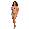 Schwarzer verführerischer Crotchless Tanga mit Spitzendetails von Le Désir by Shots – Ansicht 11