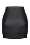 Schwarzer Minirock BRFrancesca001 aus Lederimitat - Black Rose Collection | Demoniq