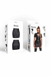 Schwarzer Minirock BRFrancesca001 aus Lederimitat - Black Rose Collection | Demoniq