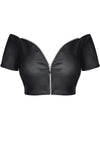 Sexy Damen-Kunstleder-Top BRMarina001 in Schwarz - Black Rose Collection | Demoniq
