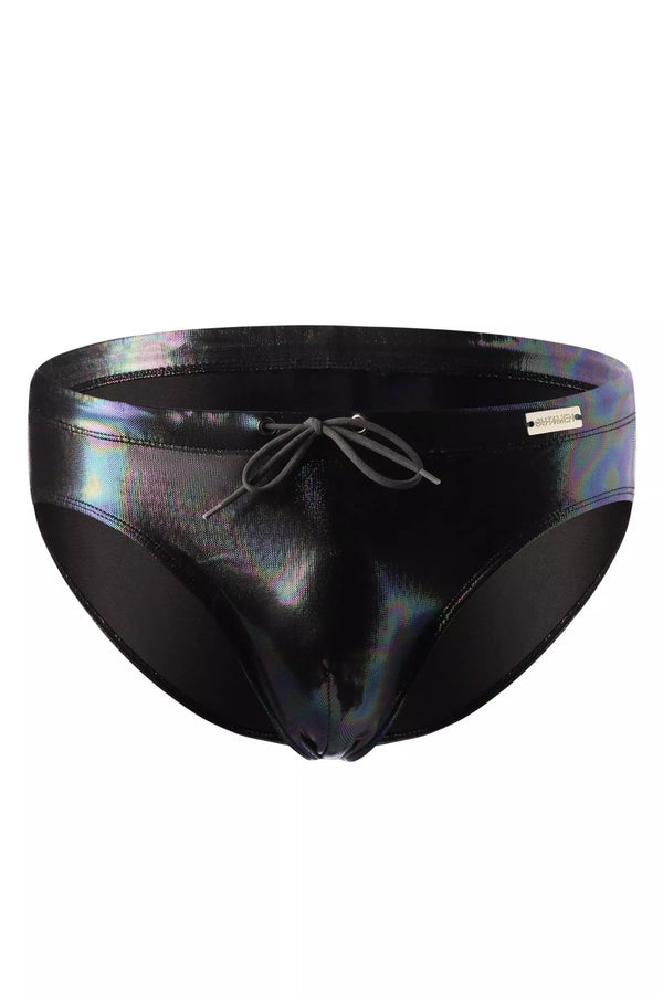 Herren-Badeslip mit herausnehmbarem Suspensorium Schwarz | CUT4MEN