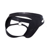Wetlook Herren Jockstrap mit seitlichen Metallringen Schwarz | CUT4MEN