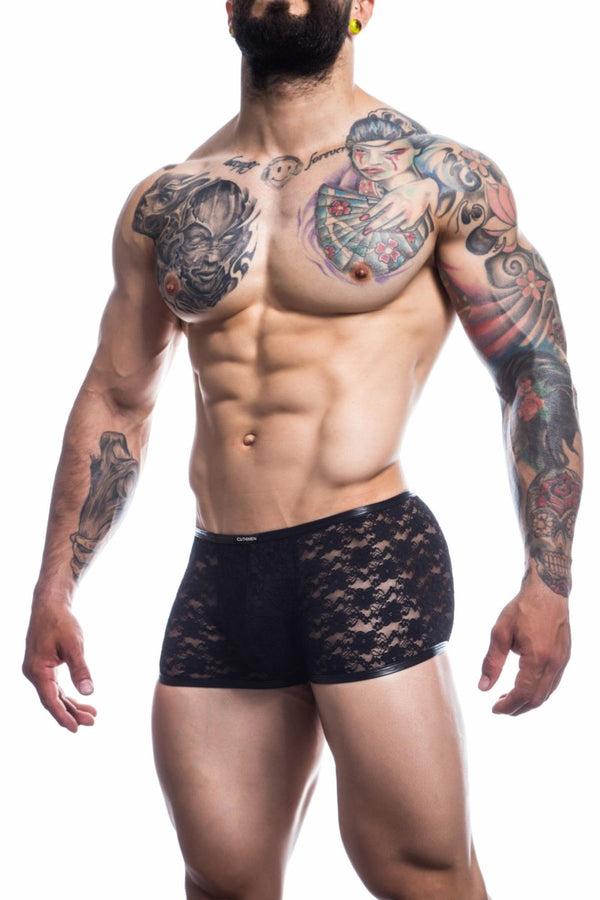 Herren Boxershorts mit Spitze Schwarz | CUT4MEN