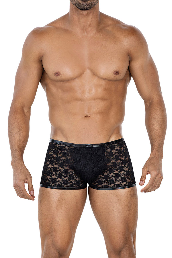 Herren Boxershorts mit Spitze Schwarz | CUT4MEN