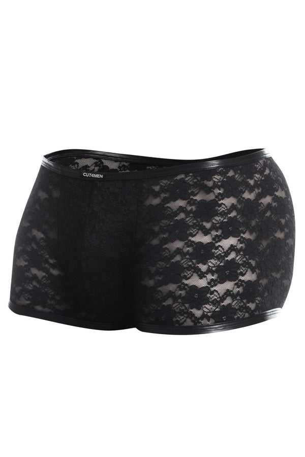 Herren Boxershorts mit Spitze Schwarz | CUT4MEN