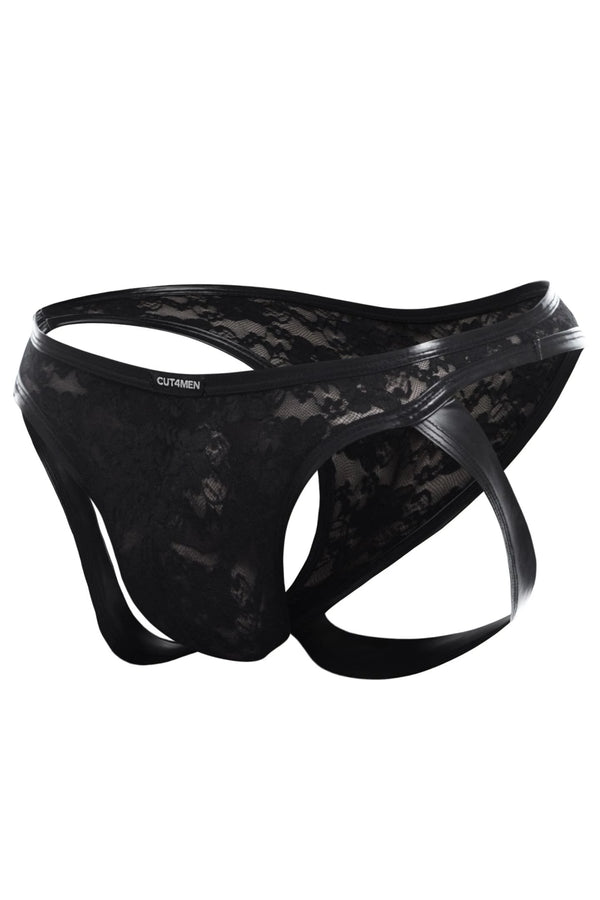 Herren Jockstrap mit Spitze Schwarz | CUT4MEN