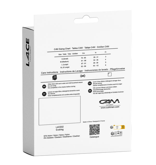 Herren-G-String mit Spitze Schwarz | CUT4MEN