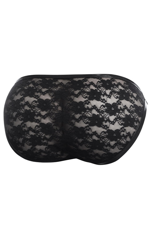 Herren-Bulge-Slip mit Spitze Schwarz | CUT4MEN