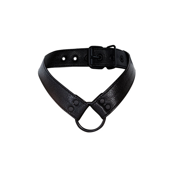 Herren-Harness mit Metallringen und Schnallenverstellung Schwarz | CUT4MEN